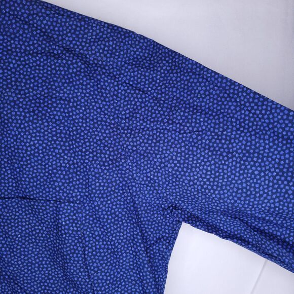 David Donahue Shirt Mens Large Blue Printed Cotton - Picture 4 of 11
